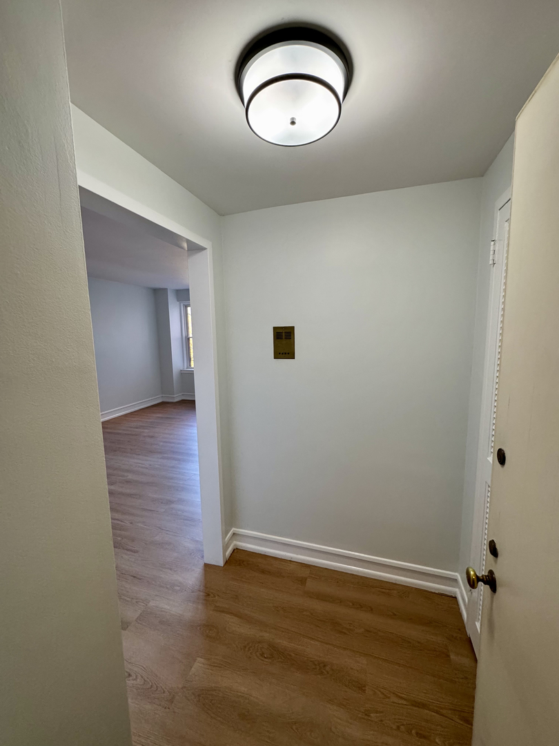 1585 Ridge Avenue, Unit 301 Evanston, IL 60201 - Photo 2 of 29 an empty room with wooden floor and mirror