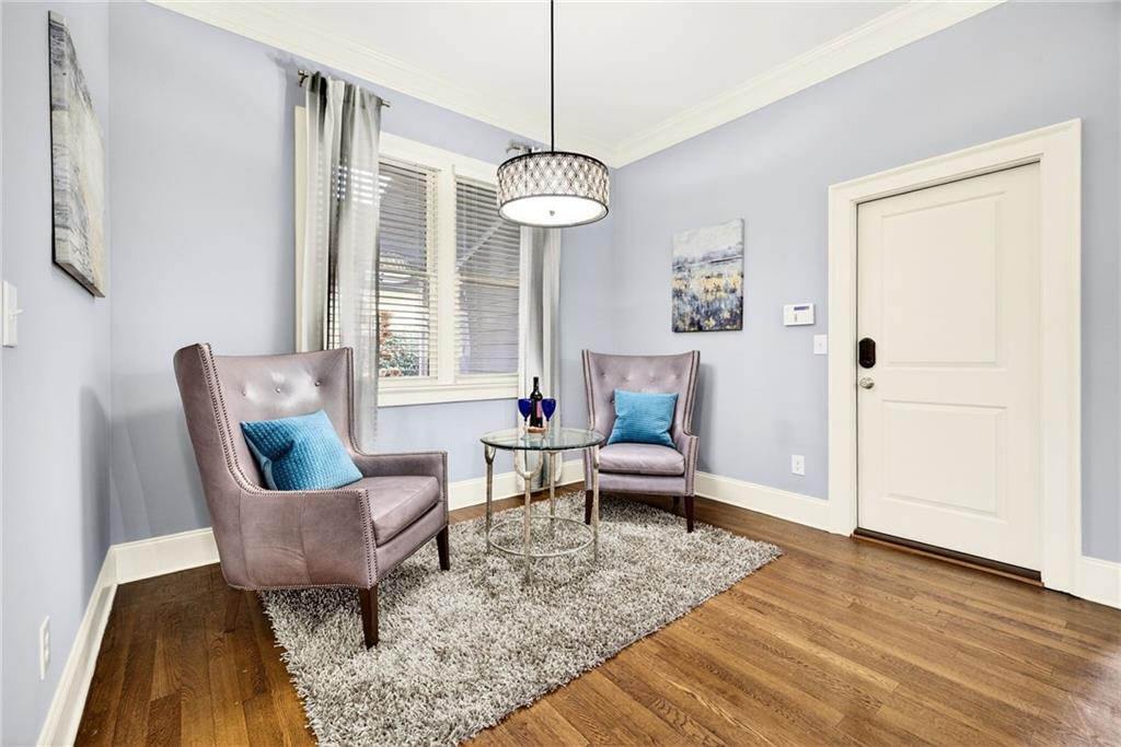 455 High Pointe Trail Roswell, GA 30076 - Photo 21 of 46 a living room with furniture wooden floor and a table