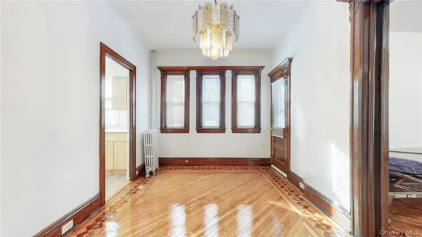 a view of an front door