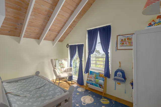 a view of a yard with a tree