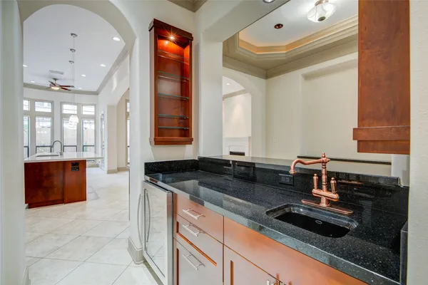 a view of a double vanity sink and a mirror
