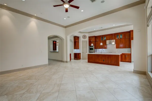 a living room with a large window