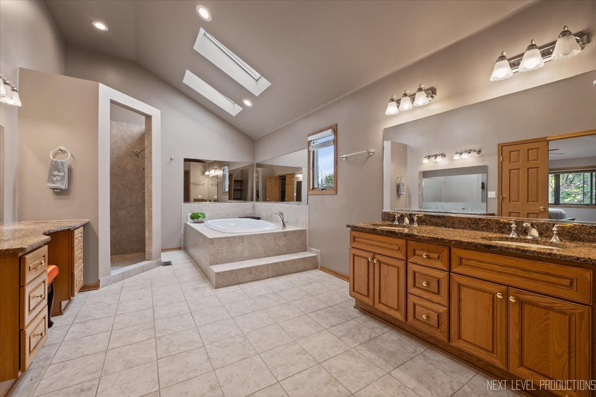 905 Merrill New Road Sugar Grove, IL 60554 - Photo 21 of 44 a bathroom with a tub sink and mirror