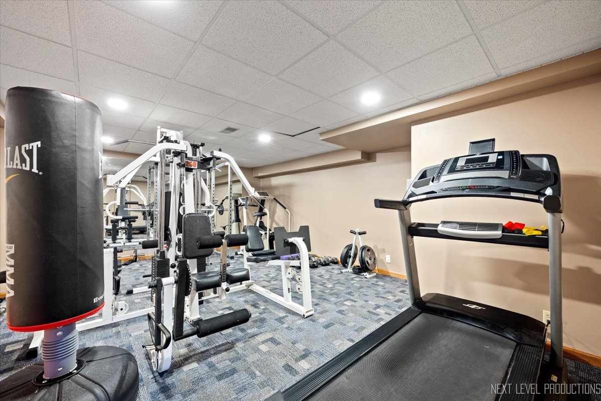 905 Merrill New Road Sugar Grove, IL 60554 - Photo 33 of 44 a view of a room with gym equipment