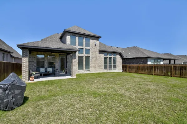 a outdoor living space with furniture