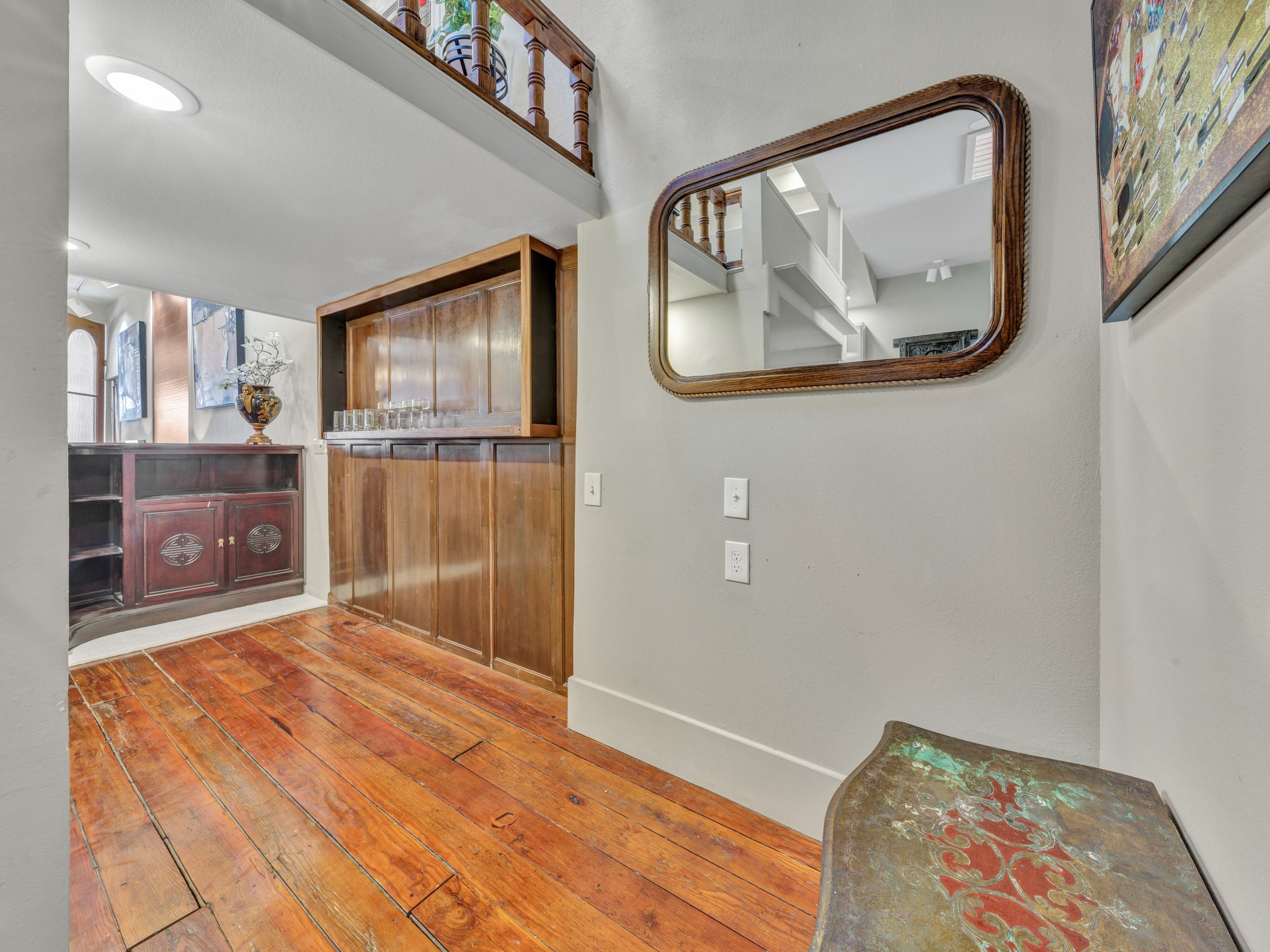 106 West Main Street Pilot Point, TX 76258 - Photo 24 of 46 a view of a hallway with wooden floor and front door
