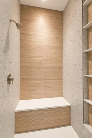 a bathroom with a sink and a window