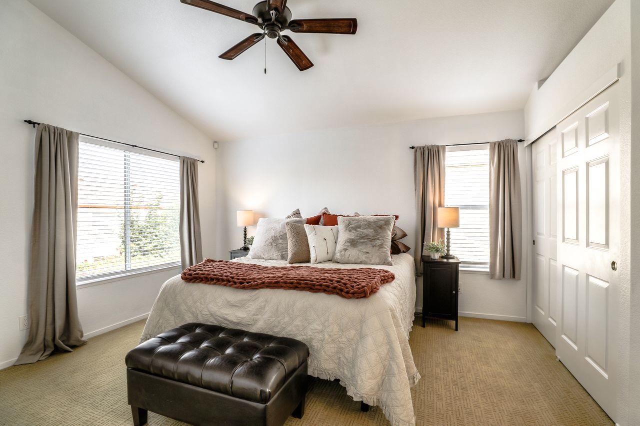 1645 Klipspringer Drive San Jose, CA 95124 - Photo 21 of 47 a bedroom with a bed and a window