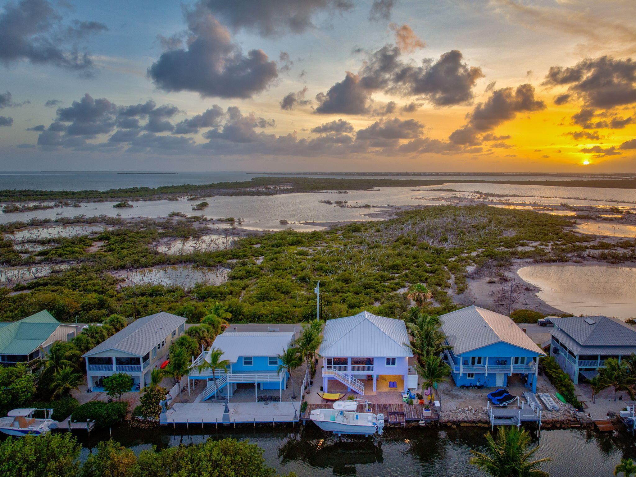 823 Indies Road Summerland Key, FL 33042 - Photo 48 of 48 an aerial view of residential houses and lake view