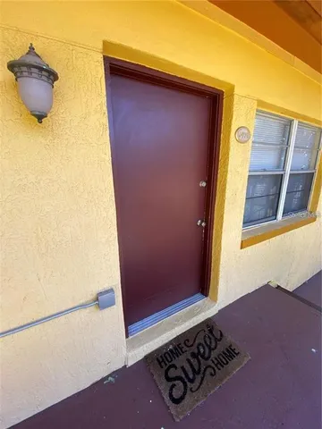 a view of a door and chair