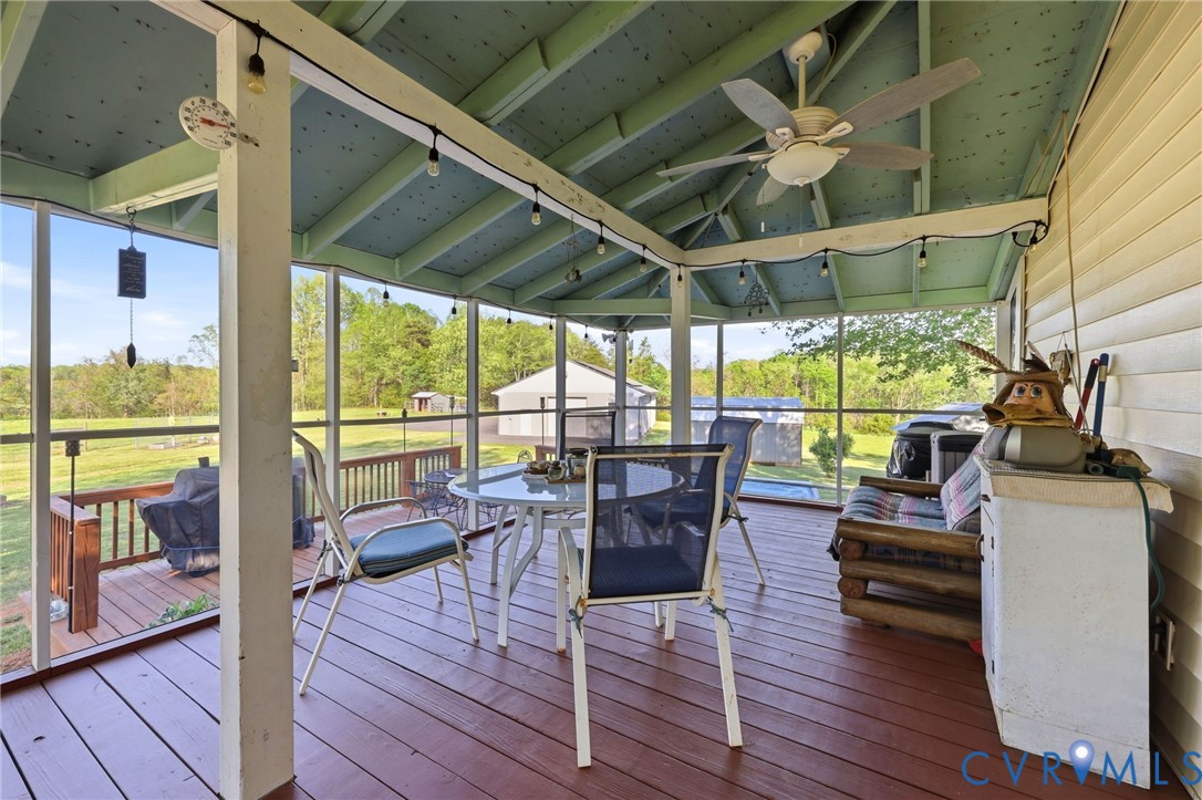 334 Pump Road New Canton, VA 23123 - Photo 18 of 74 a view of a dining room with furniture window and outside view
