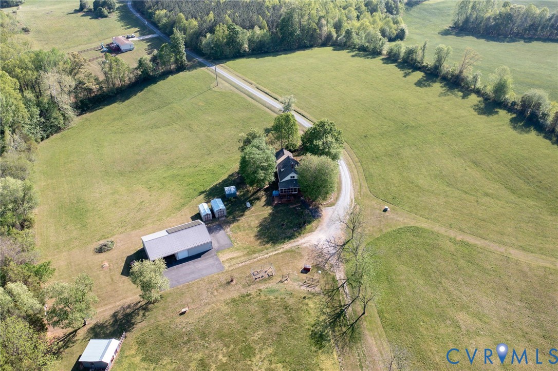 334 Pump Road New Canton, VA 23123 - Photo 47 of 74 an aerial view of a house with a yard