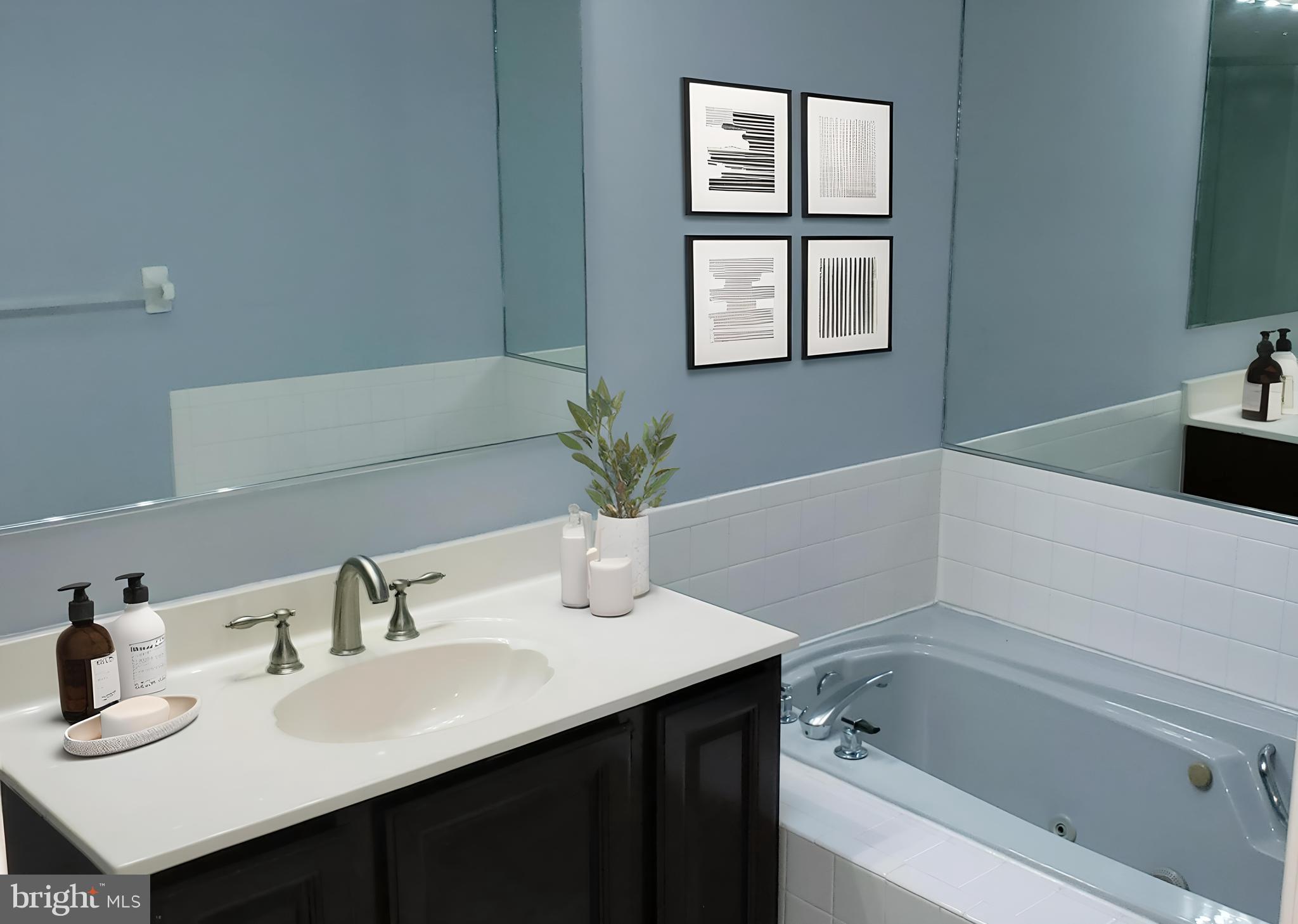 Halstead Place Princeton, NJ 08540 - Photo 6 of 18 a bathroom with a sink and a bathtub