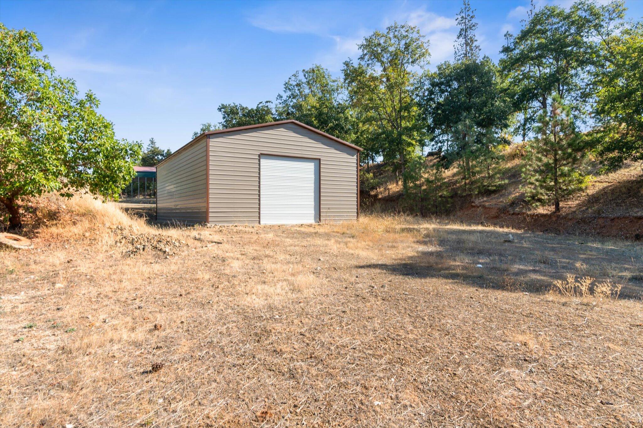 221 Davis Road Weaverville, CA 96093 - Photo 9 of 17 a view of backyard of house with large tree
