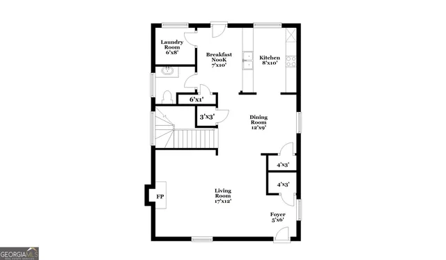 a picture of a floor plan