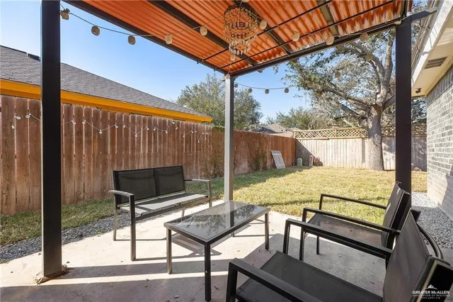 a view of outdoor space with seating