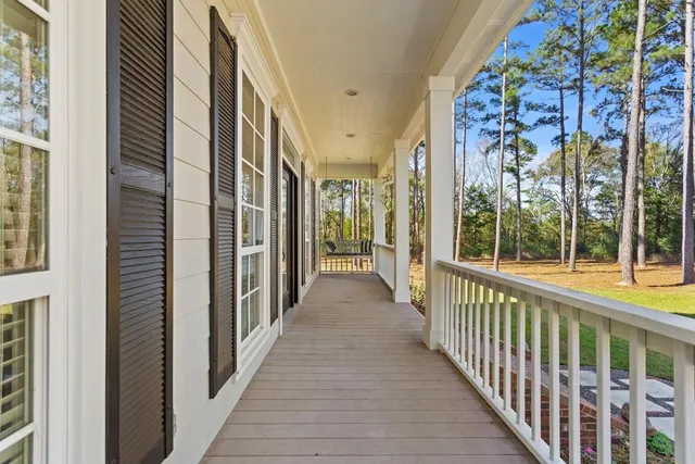 a view of a city from a balcony