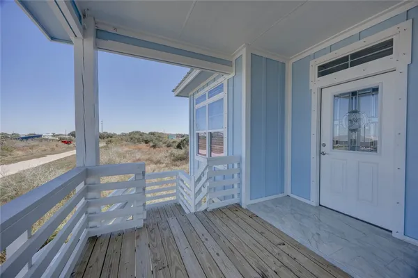 a view of ocean from a balcony
