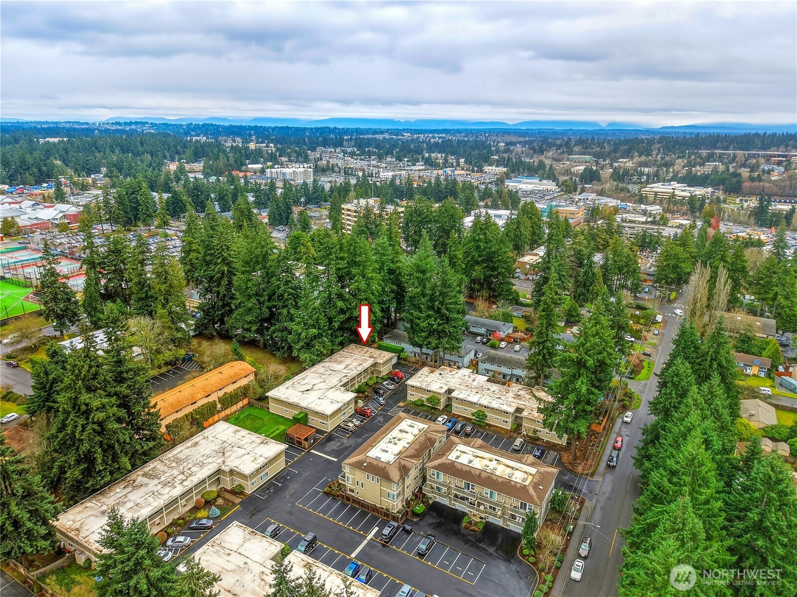 7809 218th Street Southwest, Unit 12 Edmonds, WA 98026 - Photo 30 of 34 an aerial view of a city with lots of residential buildings