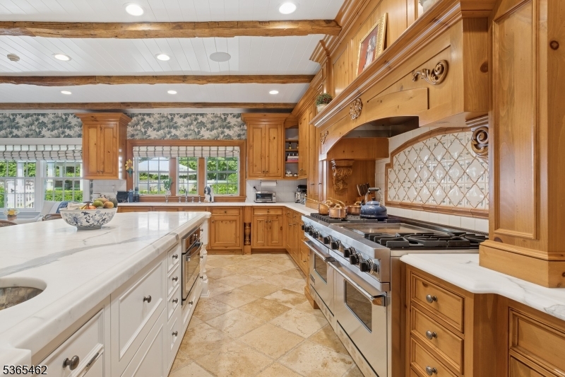 119 Mosle Road Far Hills, NJ 07931 - Photo 13 of 50 a kitchen with stainless steel appliances granite countertop a sink stove and cabinets