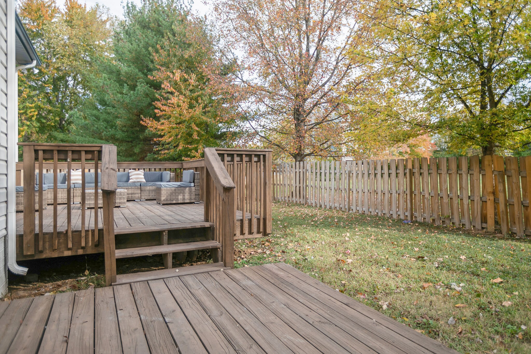 134 Stanwick Drive Franklin, TN 37067 - Photo 41 of 46 a view of backyard with a deck and wooden floor