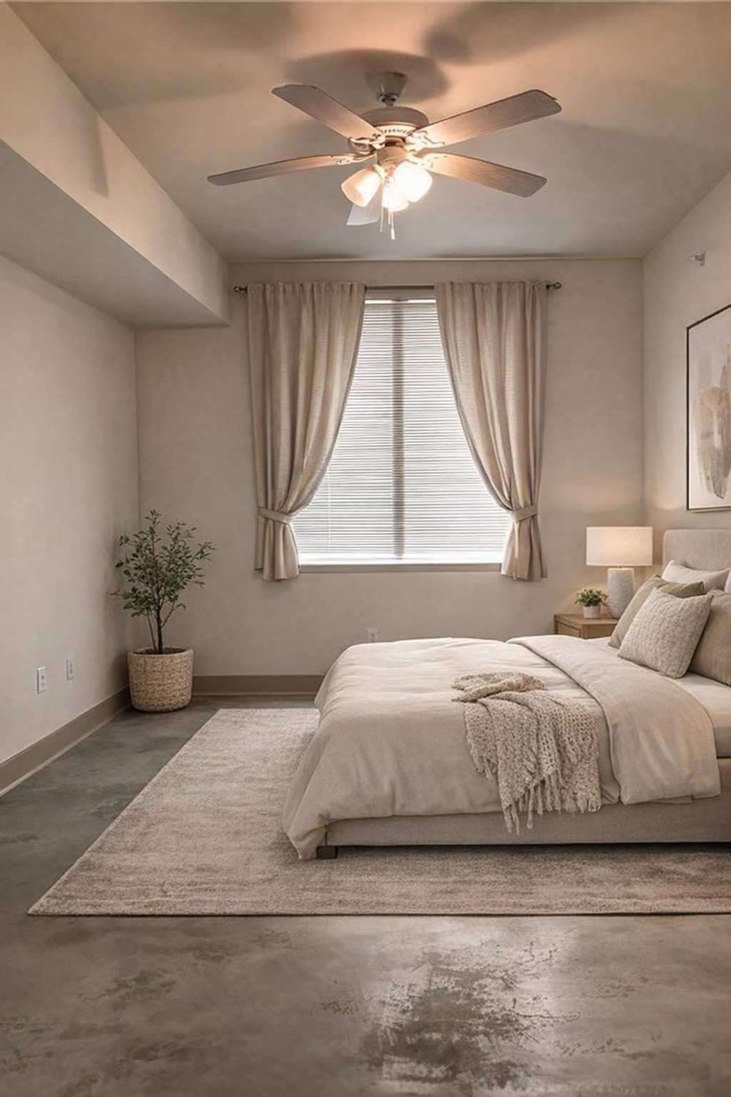 3016 Guadalupe Street, Unit 203 Austin, TX 78705 - Photo 3 of 16 a bedroom with a bed and a chandelier