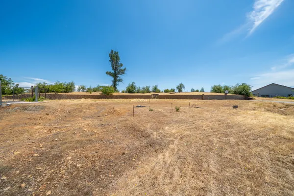 a view of a yard with a house