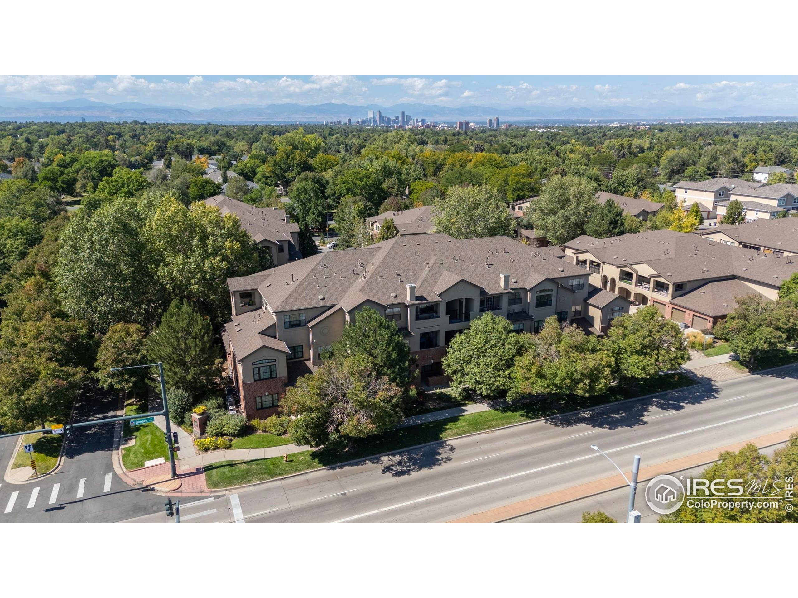 209 Quebec Street, Unit L Denver, CO 80220 - Photo 32 of 46 an aerial view of a house with a yard