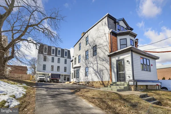 a front view of a building