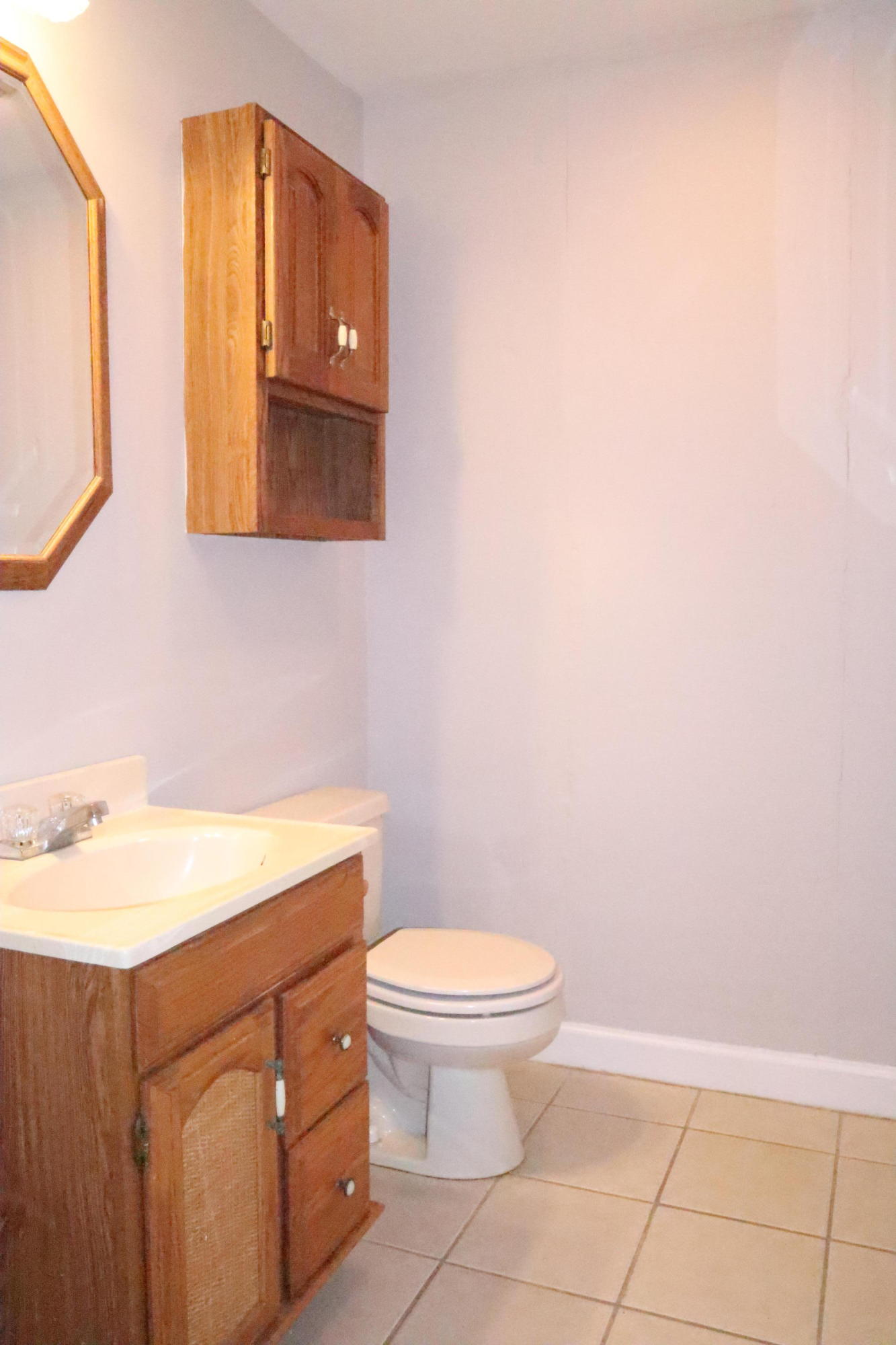 2664 Rutrough Road Southeast Roanoke, VA 24014 - Photo 14 of 19 a bathroom with a sink a toilet and mirror