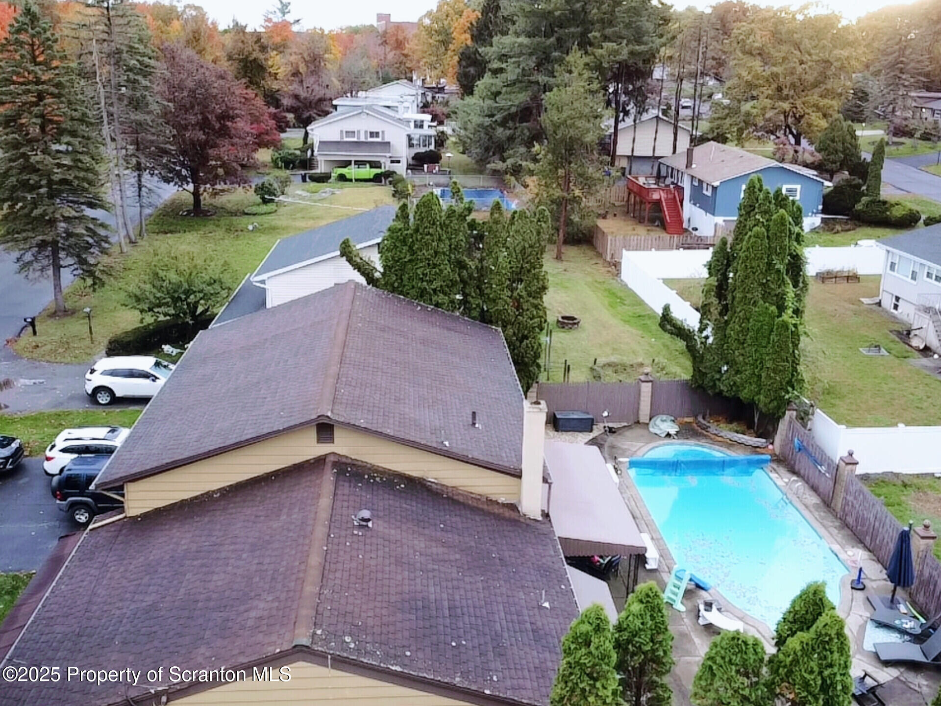 215 Lake Scranton Road Scranton, PA 18505 - Photo 25 of 25 an aerial view of a house with a garden and lake view