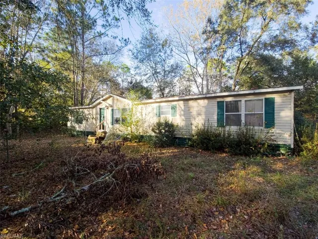 a view of backyard with green space