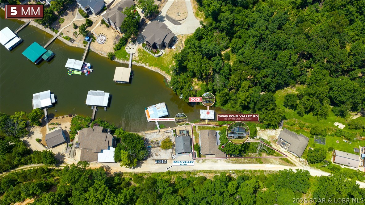 20569 Echo Valley Road Rocky Mount, MO 65072 - Photo 4 of 43 Overhead of Property *Lot Lines Approximate*