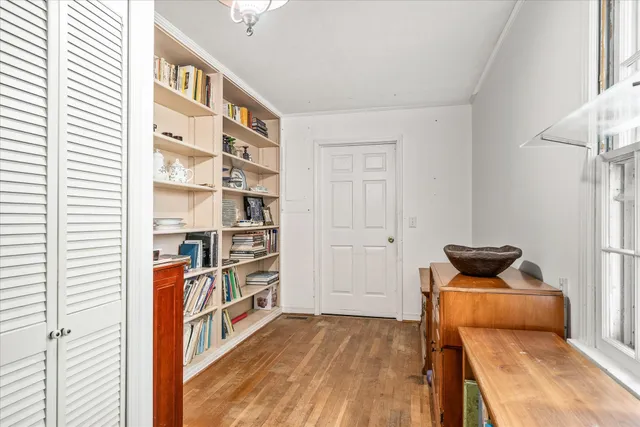 a view of backyard with green space