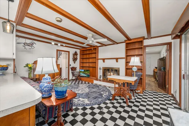 a outdoor space with chairs