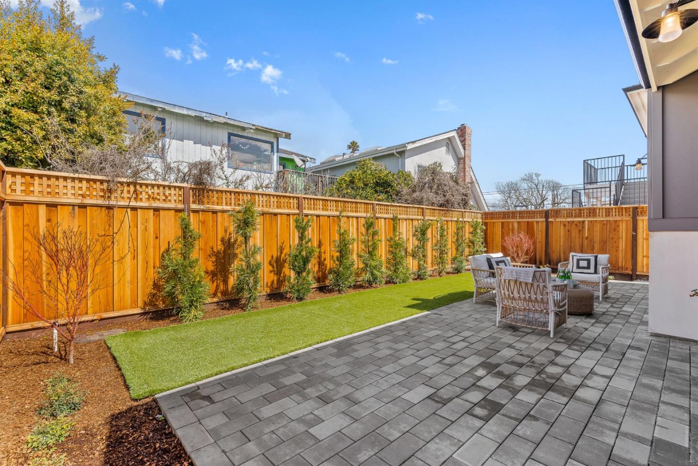 4875 Opal Street Capitola, CA 95010 - Photo 39 of 49 a view of swimming pool with outdoor seating and yard in the back