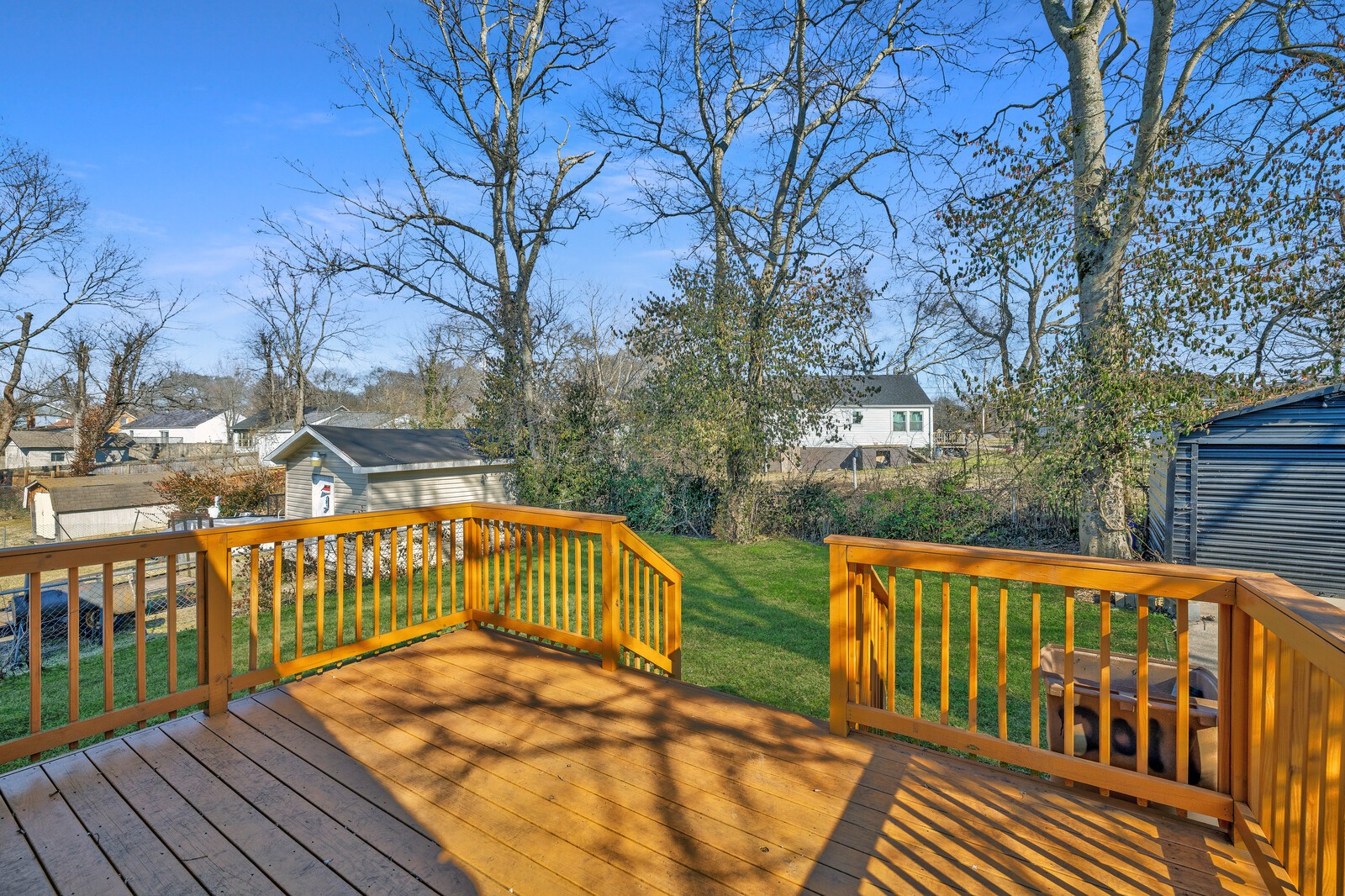 2011 Overby Road Nashville, TN 37207 - Photo 42 of 42 a view of balcony with wooden floor and outdoor seating