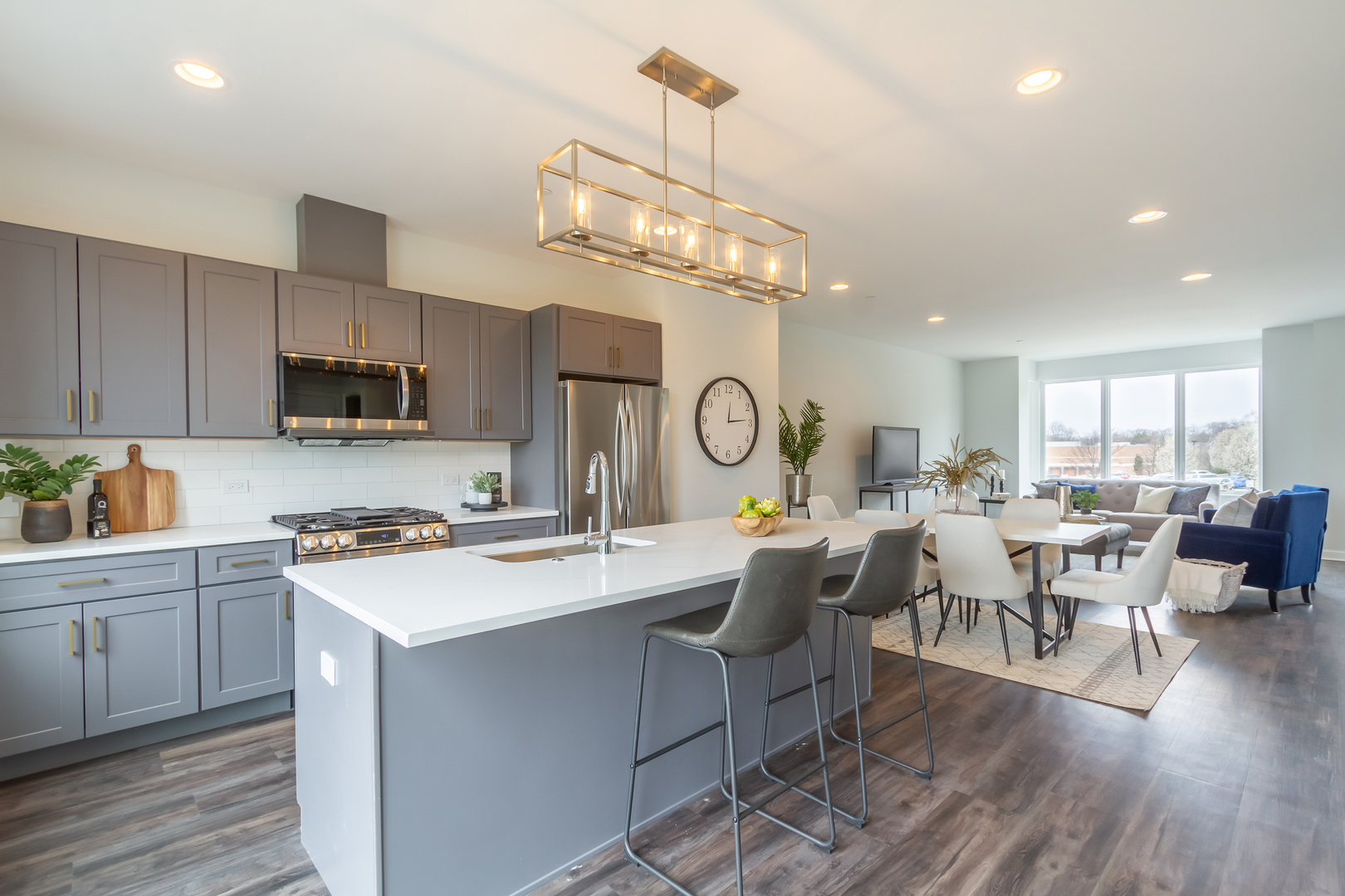 1235 Shermer Road Northbrook, IL 60062 - Photo 7 of 21 a very nice looking kitchen with granite countertop a large island in the center