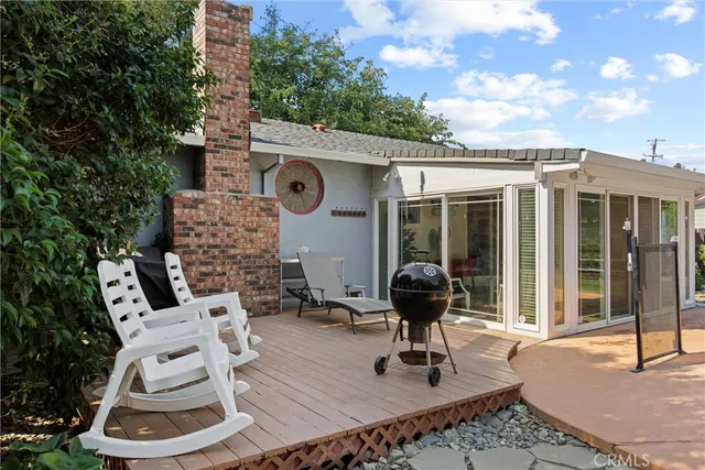 a house view with a seating space