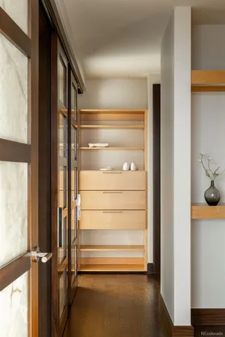 a view of closet area