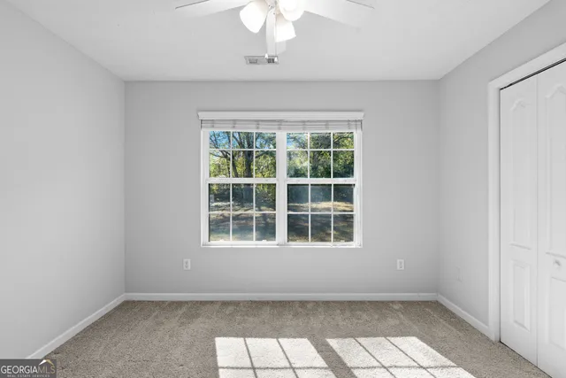 an empty room with a window