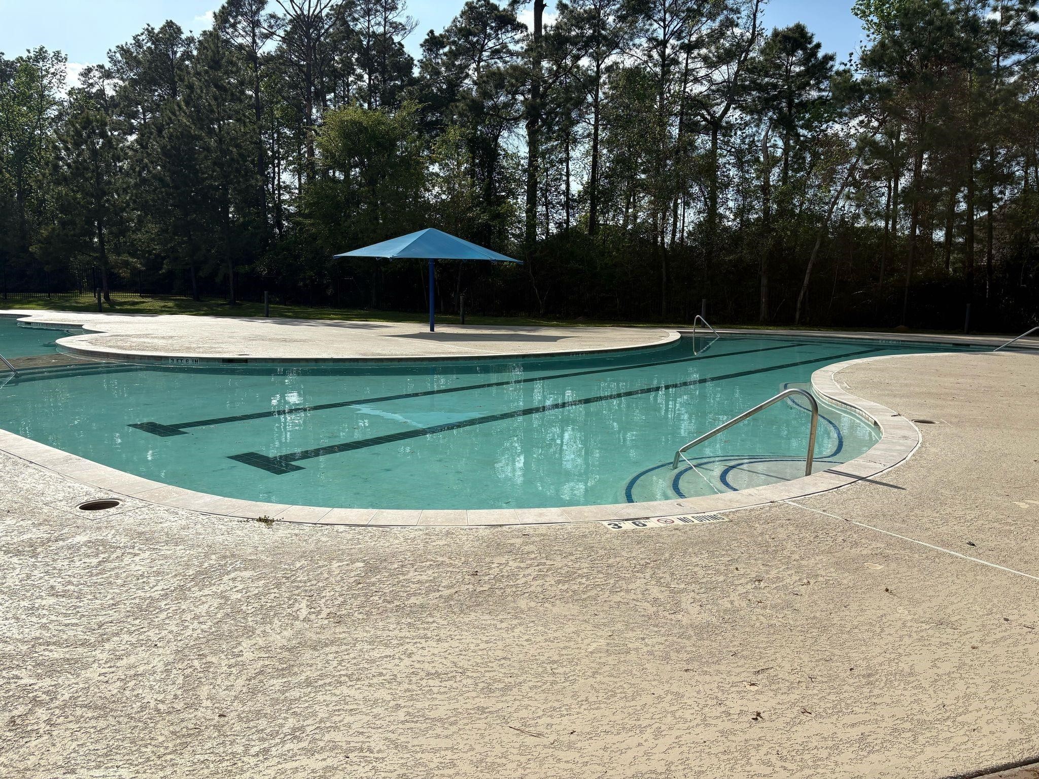 14208 Wallowa Ridge Lane Conroe, TX 77384 - Photo 46 of 48 a view of swimming pool with a yard