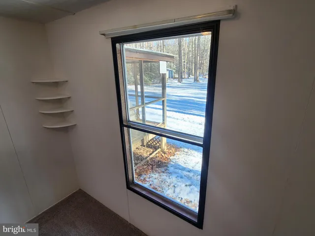 a view of wooden door