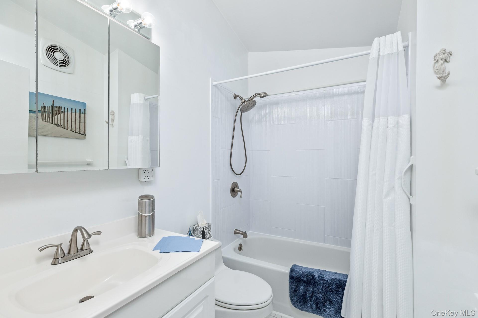 Bright bathroom with Newly refinished Shower