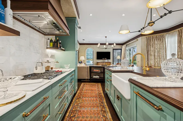 a bed room with a bed and a television