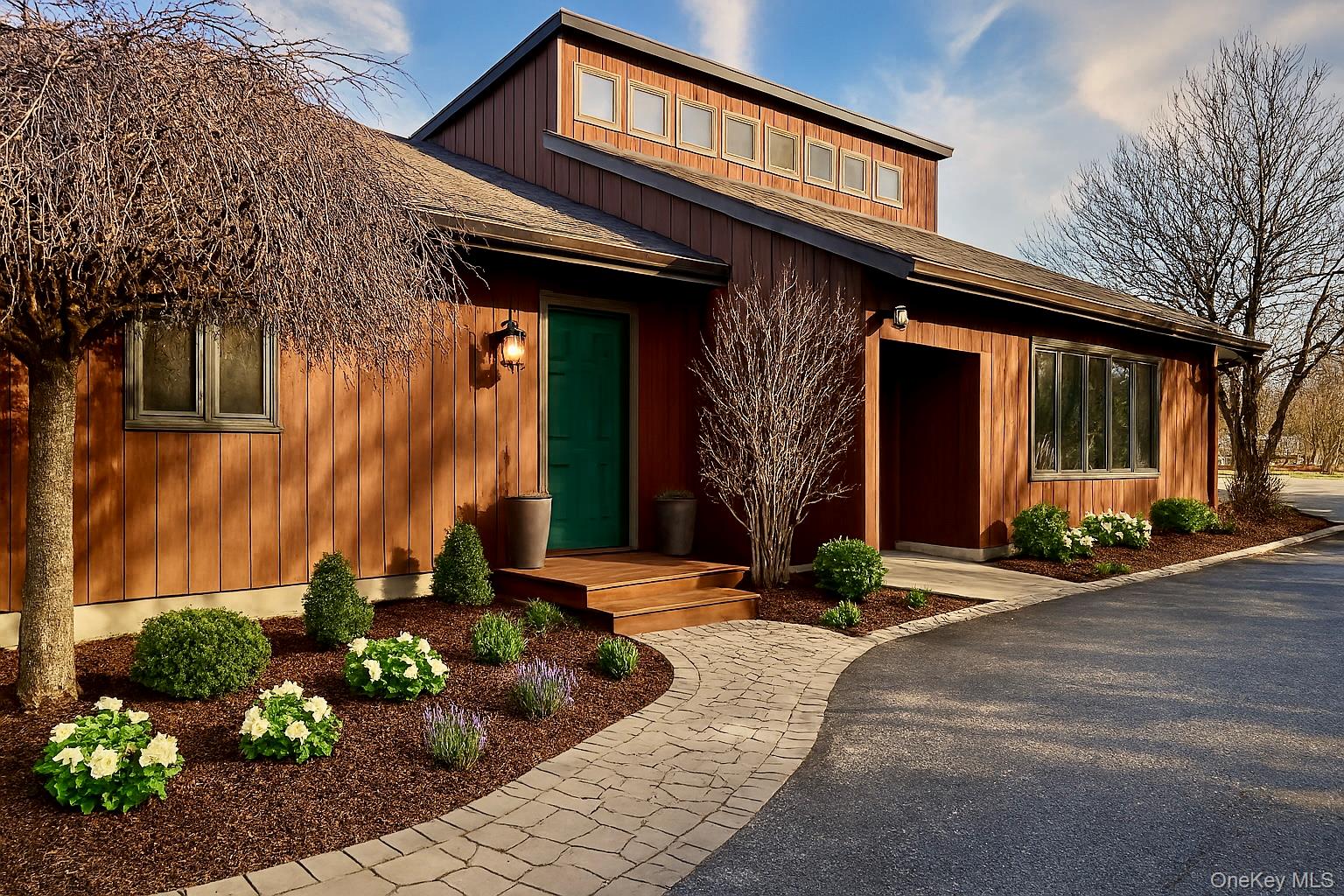 a front view of a house