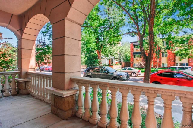a car parked in front of a building