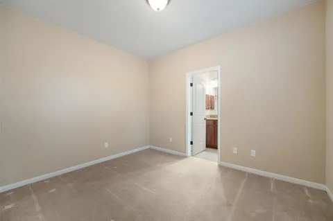an empty room with an entryway