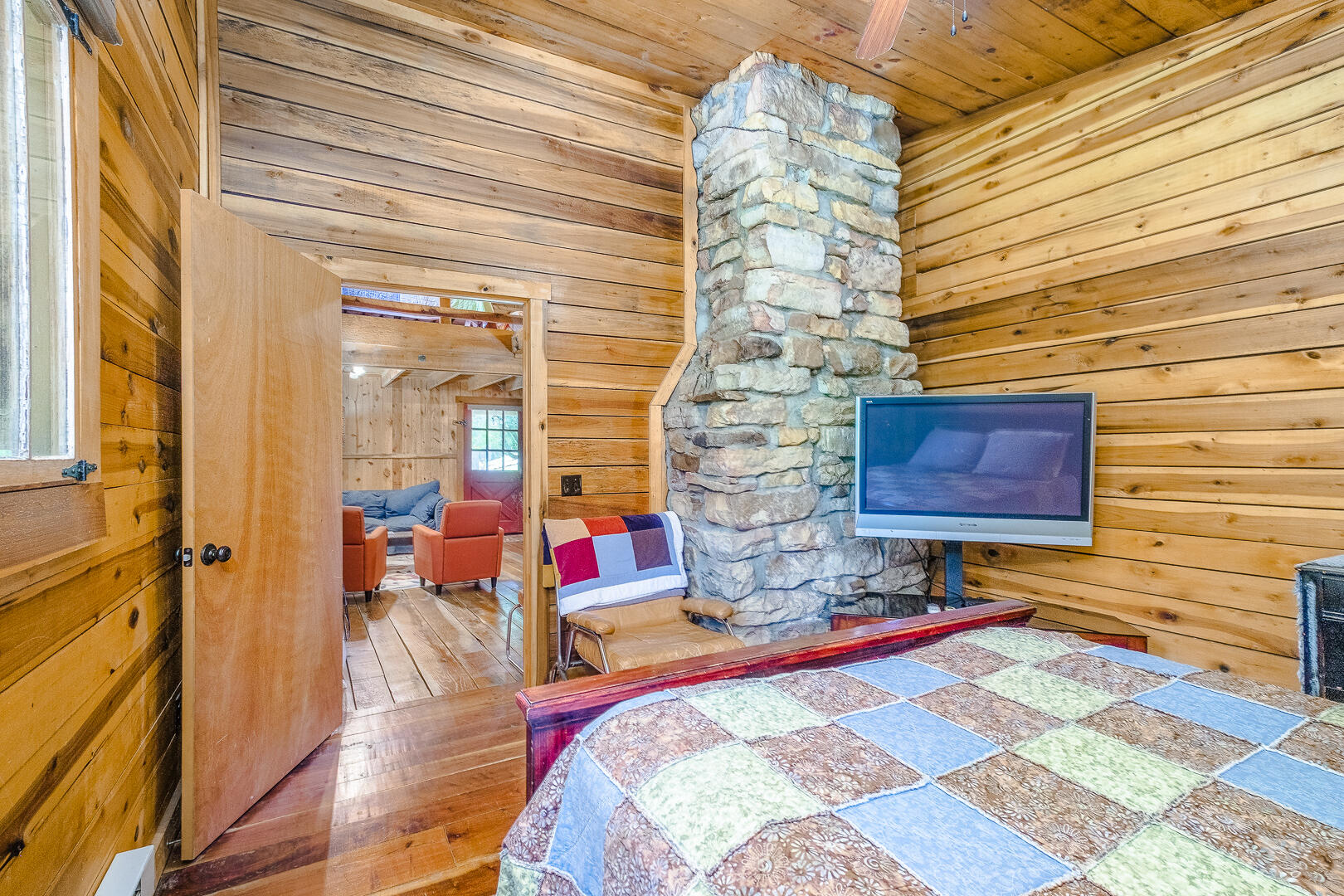 57 Hemlock Ridge Lane Catawba, VA 24070 - Photo 26 of 89 a bed room with a bed and a door