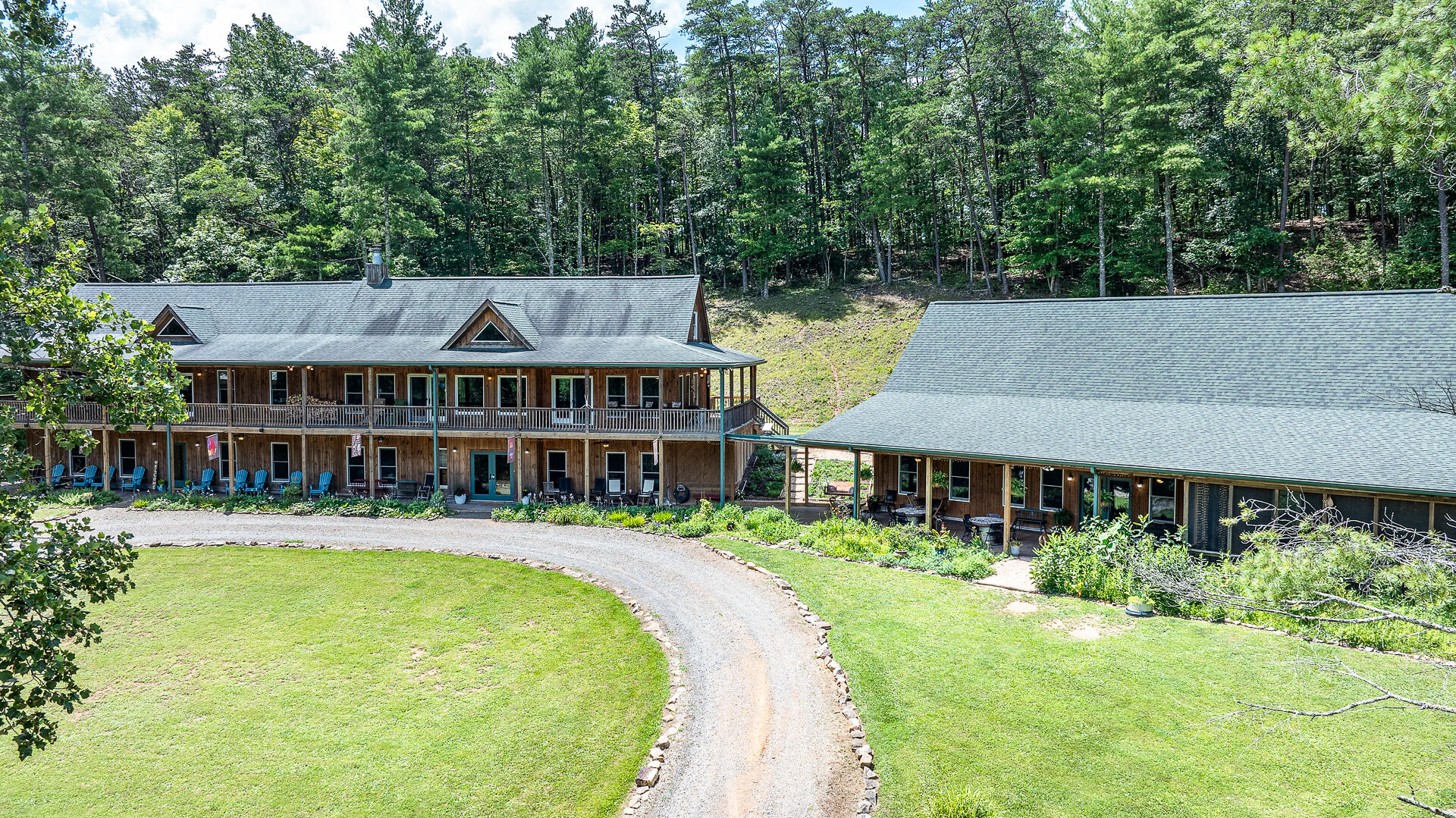 57 Hemlock Ridge Lane Catawba, VA 24070 - Photo 10 of 89 an aerial view of a house with swimming pool and large trees